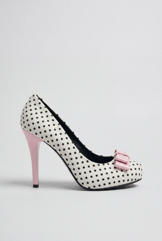 LULU POLKA BOW HEELS