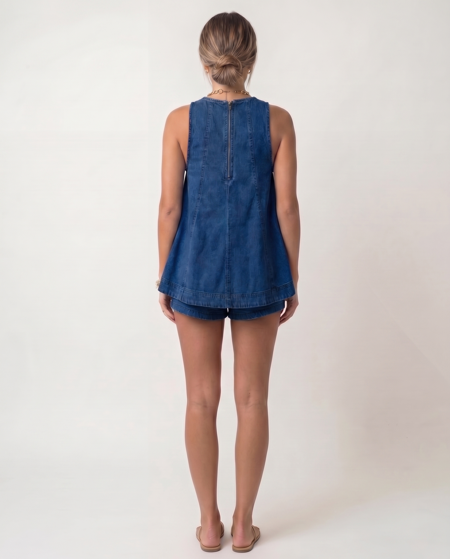 Denim Two-Piece Set - vue 3