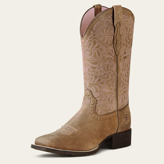 ROUND UP REMUDA WIDE SQUARE TOE WESTERN BOOT